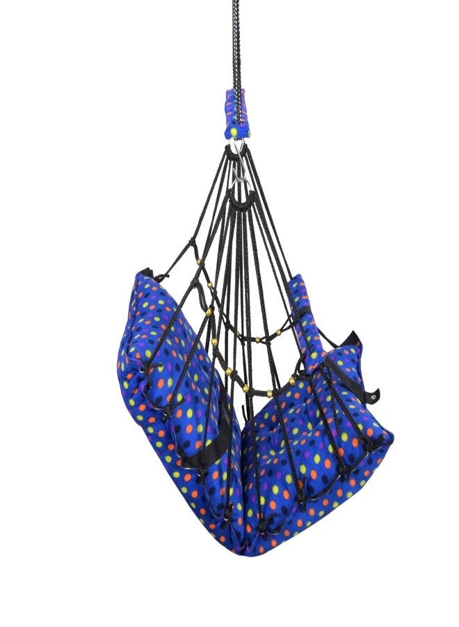 BOFFLE أرجوحة قطنية من بوفل للأطفال الرضع، قابلة للطي والغسل، من عمر سنة إلى 3 سنوات، مزودة بحزام أمان، مناسبة للمنزل والحديقة. أرجوحة للأطفال. مقاس المقعد والظهر 16 × 16 بوصة. - Image 2